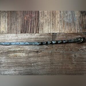 Elegant green Leather Dog Collar